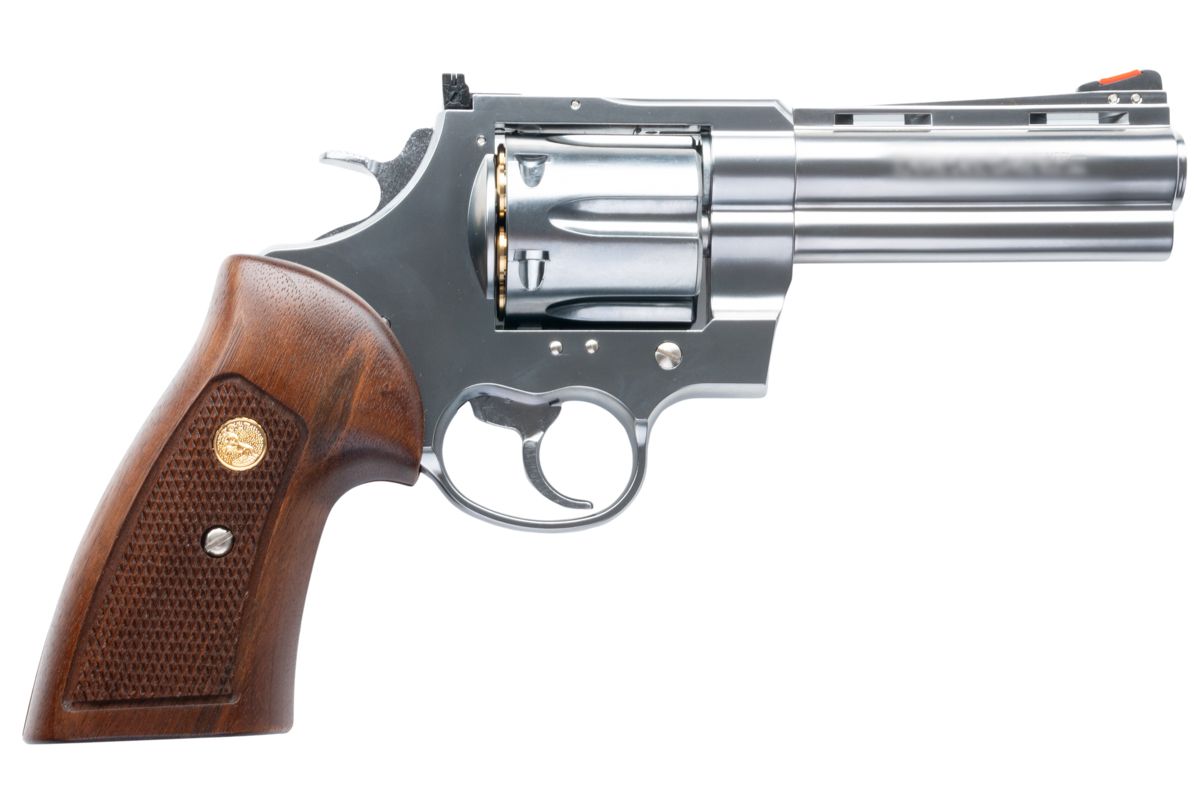 MARUSHIN アナコンダ 44 マグナム リボルバー (4 インチ) - 銀(ぎん) ウッドグリップ付き-AIRSOFT GOGO エアガン・サバゲー用品通販