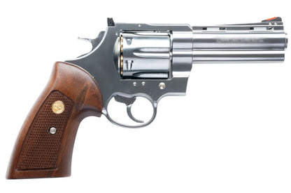 MARUSHIN アナコンダ 44 マグナム リボルバー (4 インチ) - 銀(ぎん) ウッドグリップ付き-AIRSOFT GOGO エアガン・サバゲー用品通販