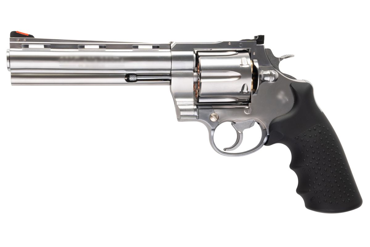 MARUSHIN アナコンダ 44 マグナム リボルバー (6 インチ) - 銀(ぎん)、HOUGE グリップ付き-AIRSOFT GOGO エアガン・サバゲー用品通販