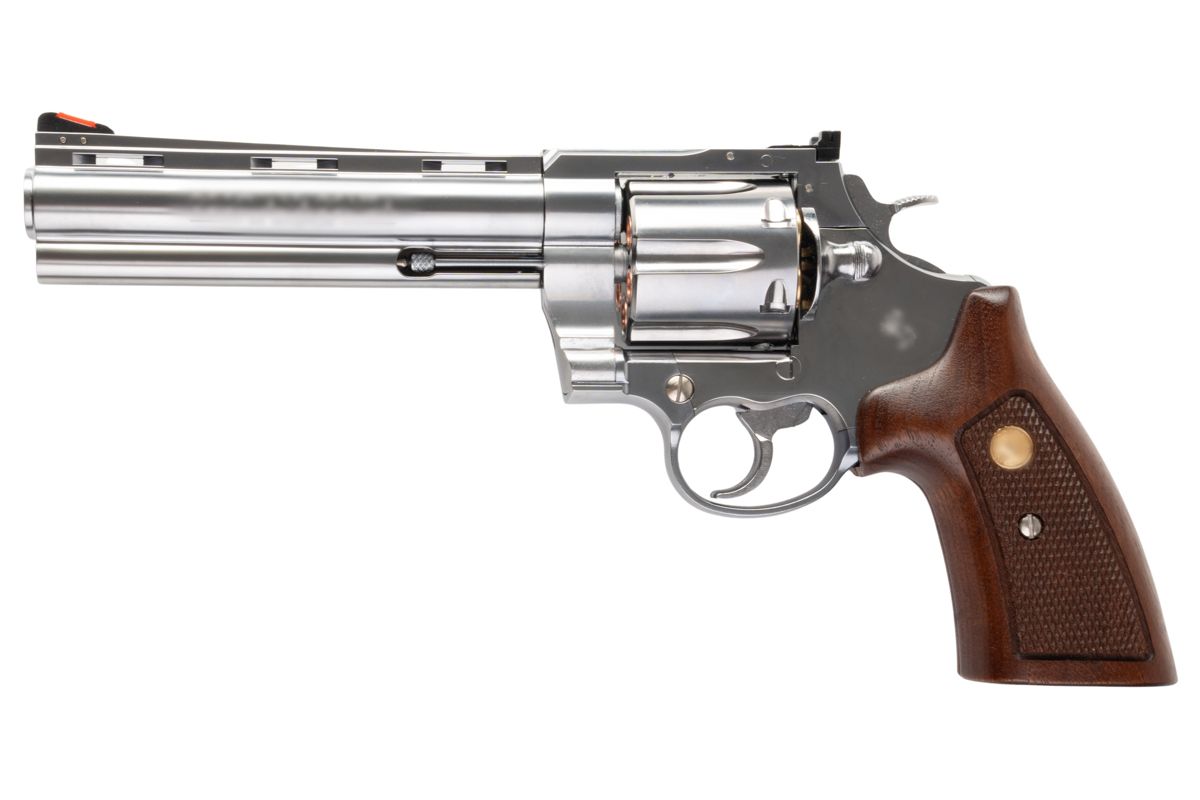 MARUSHIN アナコンダ 44 マグナム リボルバー (6 インチ) - 銀(ぎん) ウッドグリップ付き-AIRSOFT GOGO エアガン・サバゲー用品通販