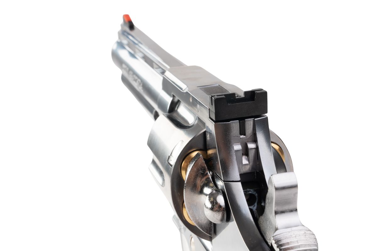 MARUSHIN アナコンダ 44 マグナム リボルバー (6 インチ) - 銀(ぎん) ウッドグリップ付き-AIRSOFT GOGO エアガン・サバゲー用品通販