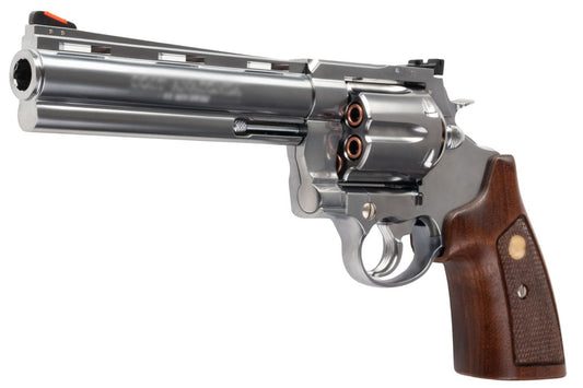 MARUSHIN アナコンダ 44 マグナム リボルバー (6 インチ) - 銀(ぎん) ウッドグリップ付き-AIRSOFT GOGO エアガン・サバゲー用品通販