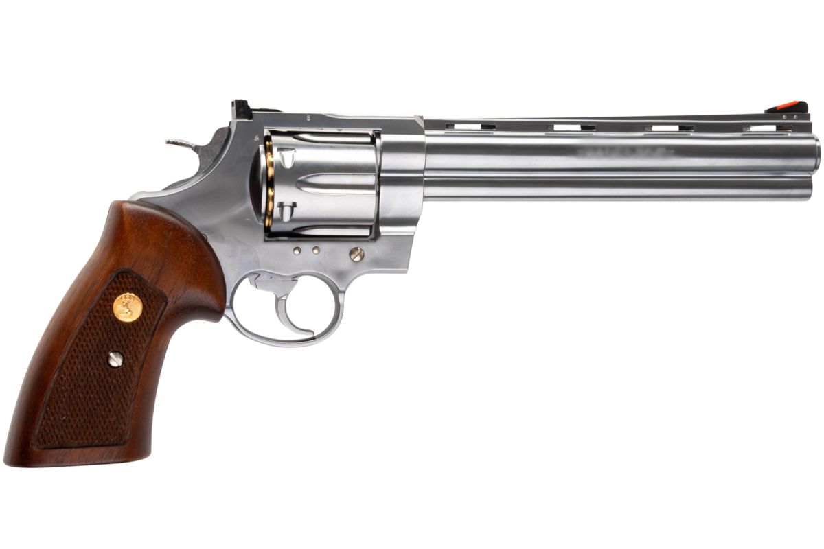 MARUSHIN アナコンダ 44 マグナム リボルバー (8 インチ) - 銀(ぎん) ウッドグリップ付き-AIRSOFT GOGO エアガン・サバゲー用品通販