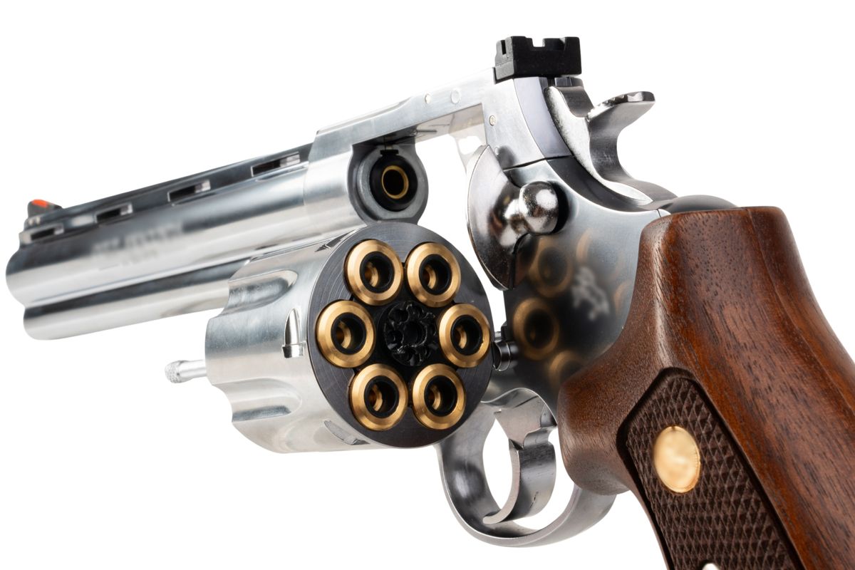 MARUSHIN アナコンダ 44 マグナム リボルバー (8 インチ) - 銀(ぎん) ウッドグリップ付き-AIRSOFT GOGO エアガン・サバゲー用品通販