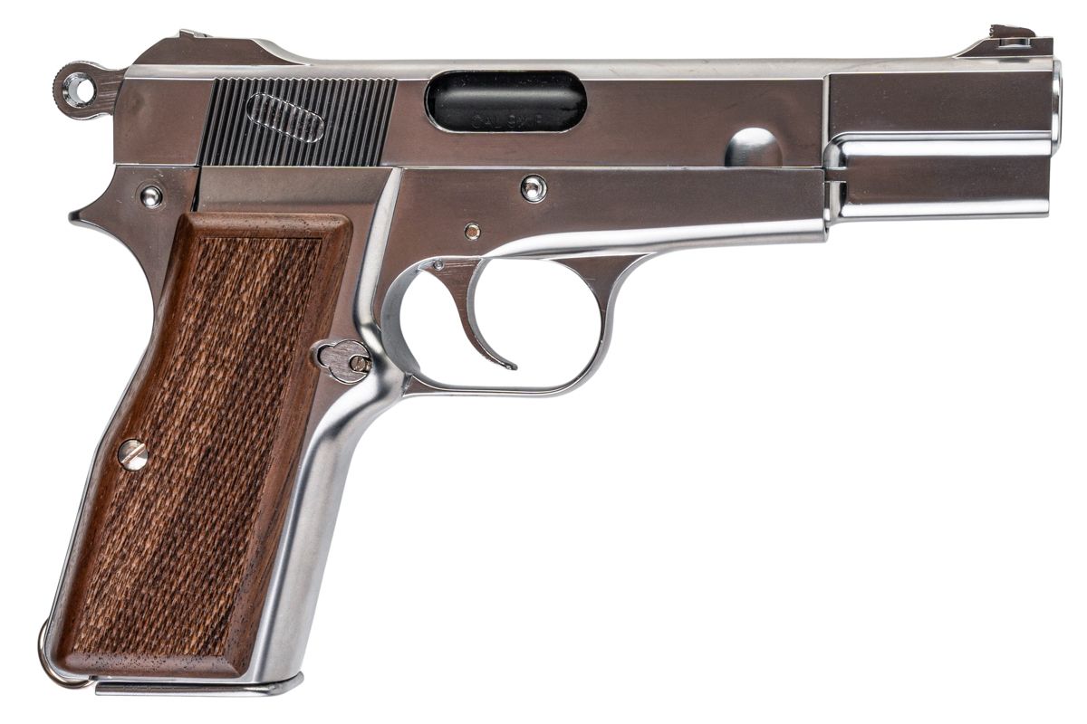 MARUSHIN ブローニング ハイパワー カナディアンモデルガン - 銀(ぎん)（木製グリップ付き）-AIRSOFT GOGO エアガン・サバゲー用品通販