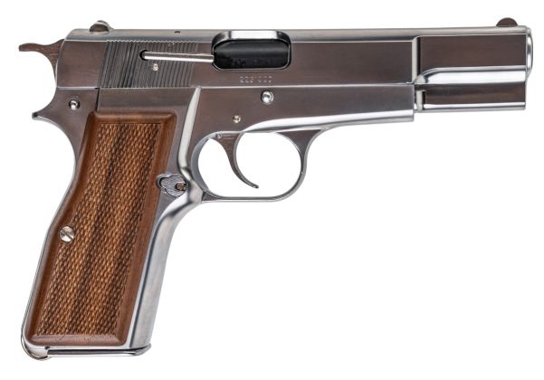 MARUSHIN ブローニング ハイパワー コマーシャルモデルガン - 銀(ぎん)（木製グリップ付き）-AIRSOFT GOGO エアガン・サバゲー用品通販