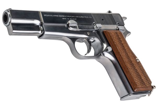 MARUSHIN ブローニング ハイパワー コマーシャルモデルガン - 銀(ぎん)（木製グリップ付き）-AIRSOFT GOGO エアガン・サバゲー用品通販