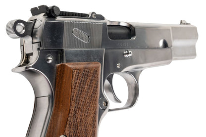 MARUSHIN ブローニング ハイパワー ミリタリーモデルガン - 銀(ぎん)（木製グリップ付き）-AIRSOFT GOGO エアガン・サバゲー用品通販