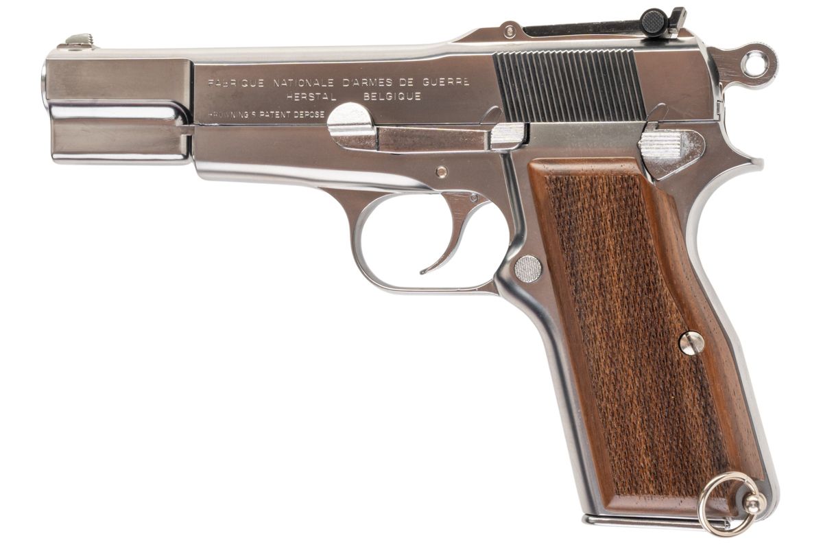 MARUSHIN ブローニング ハイパワー ミリタリーモデルガン - 銀(ぎん)（木製グリップ付き）-AIRSOFT GOGO エアガン・サバゲー用品通販