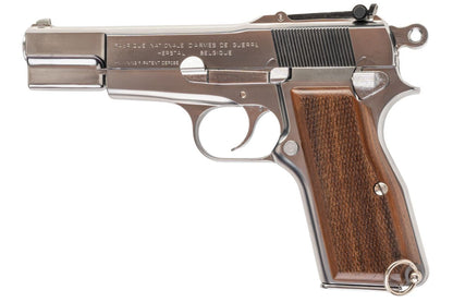 MARUSHIN ブローニング ハイパワー ミリタリーモデルガン - 銀(ぎん)（木製グリップ付き）-AIRSOFT GOGO エアガン・サバゲー用品通販