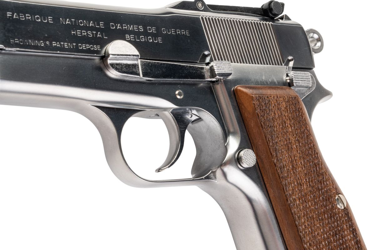 MARUSHIN ブローニング ハイパワー ミリタリーモデルガン - 銀(ぎん)（木製グリップ付き）-AIRSOFT GOGO エアガン・サバゲー用品通販