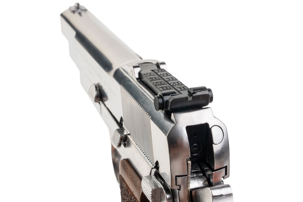 MARUSHIN ブローニング ハイパワー ミリタリーモデルガン - 銀(ぎん)（木製グリップ付き）-AIRSOFT GOGO エアガン・サバゲー用品通販