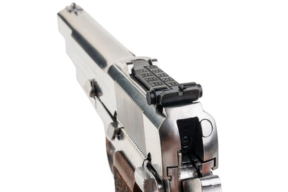 MARUSHIN ブローニング ハイパワー ミリタリーモデルガン - 銀(ぎん)（木製グリップ付き）-AIRSOFT GOGO エアガン・サバゲー用品通販