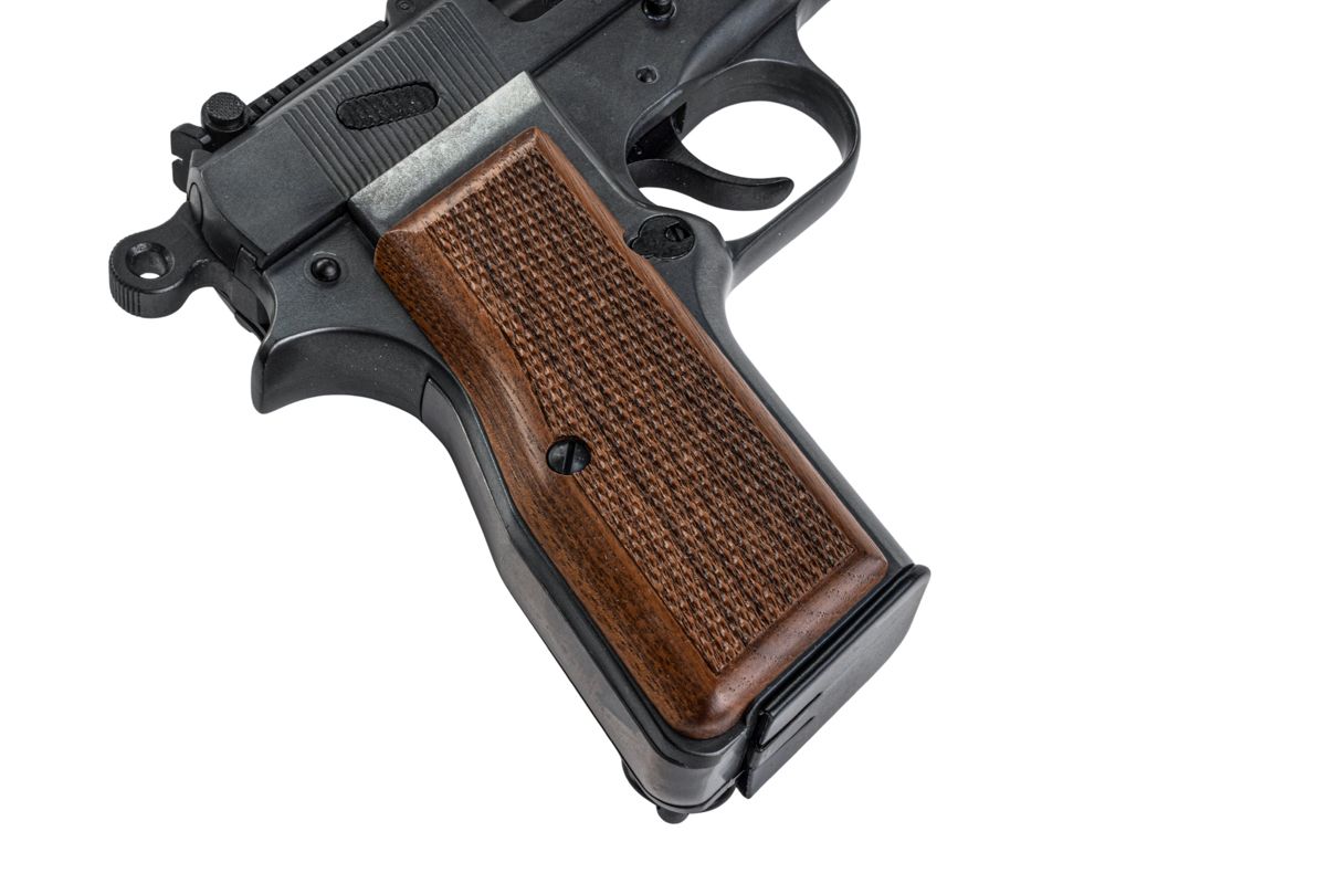 MARUSHIN ブローニング・ハイパワー軍用モデルガン - 優れた重量感、木製グリップ付き-AIRSOFT GOGO エアガン・サバゲー用品通販
