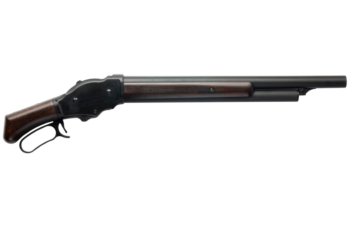 MARUSHIN M1887 ショートガスショットガン - 重量級マットブラックコーティング 木製ストック-AIRSOFT GOGO エアガン・サバゲー用品通販