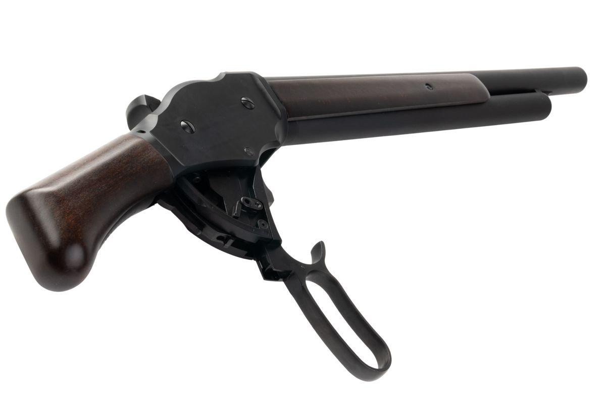 MARUSHIN M1887 ショートガスショットガン - 重量級マットブラックコーティング 木製ストック-AIRSOFT GOGO エアガン・サバゲー用品通販