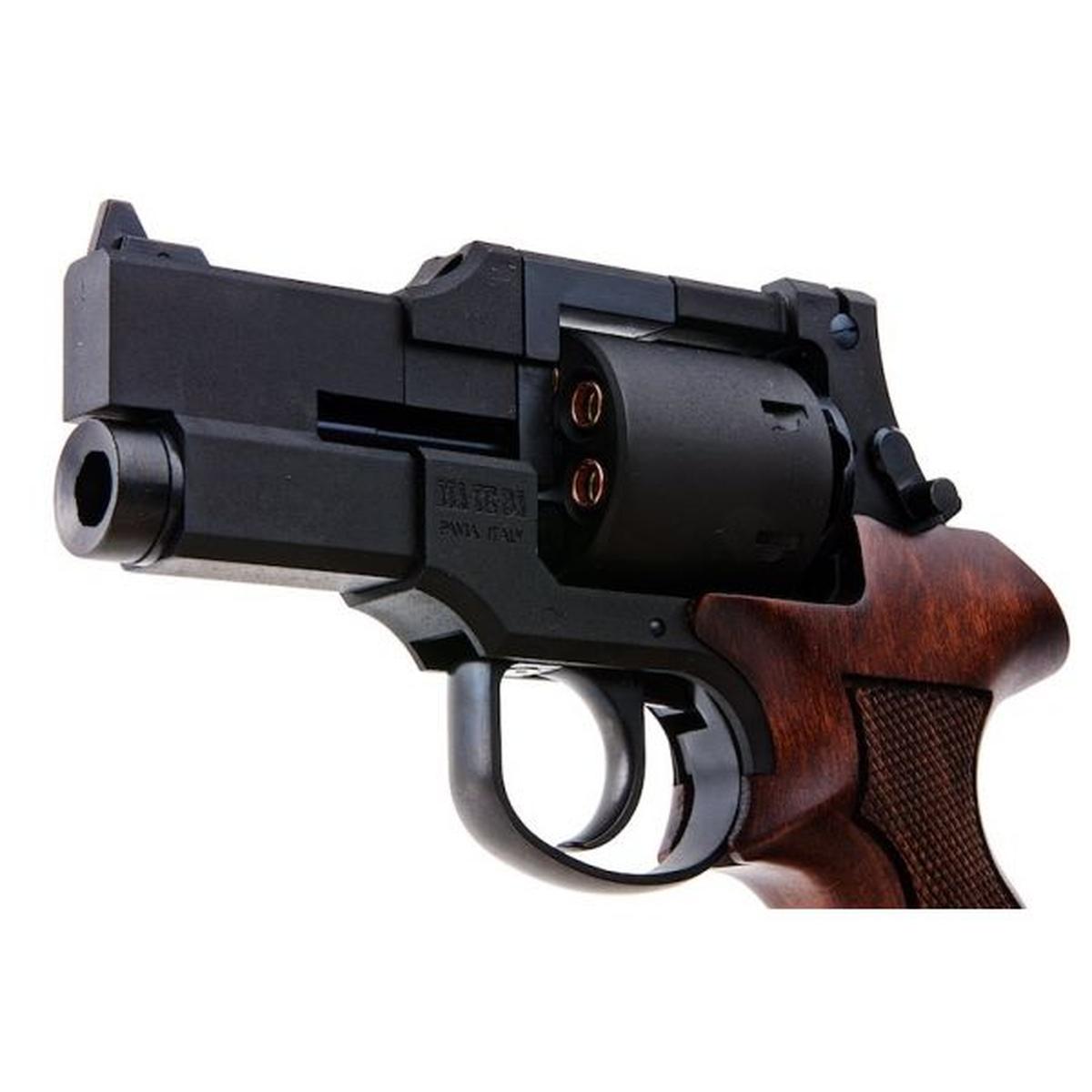 Marushin マテバ ガス リボルバー 3 インチ - ブラック (ヘビーウェイト ウッド グリップ バージョン)-AIRSOFT GOGO エアガン・サバゲー用品通販