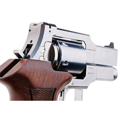 Marushin マテバ ガス リボルバー 3 インチ - シルバー (ヘビーウェイト ウッド グリップ バージョン)-AIRSOFT GOGO エアガン・サバゲー用品通販