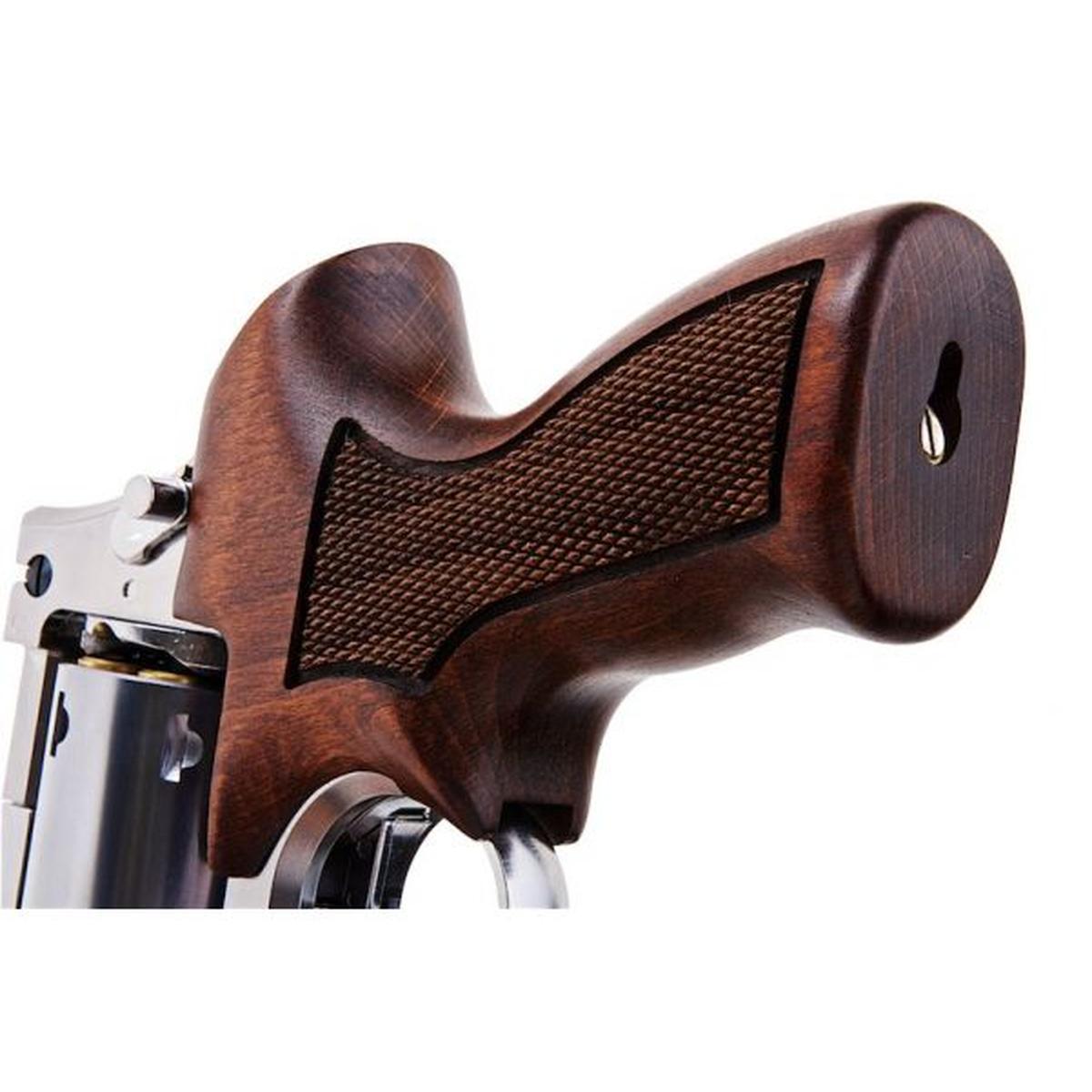 Marushin マテバ ガス リボルバー 3 インチ - シルバー (ヘビーウェイト ウッド グリップ バージョン)-AIRSOFT GOGO エアガン・サバゲー用品通販