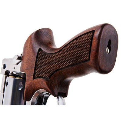 Marushin マテバ ガス リボルバー 3 インチ - シルバー (ヘビーウェイト ウッド グリップ バージョン)-AIRSOFT GOGO エアガン・サバゲー用品通販