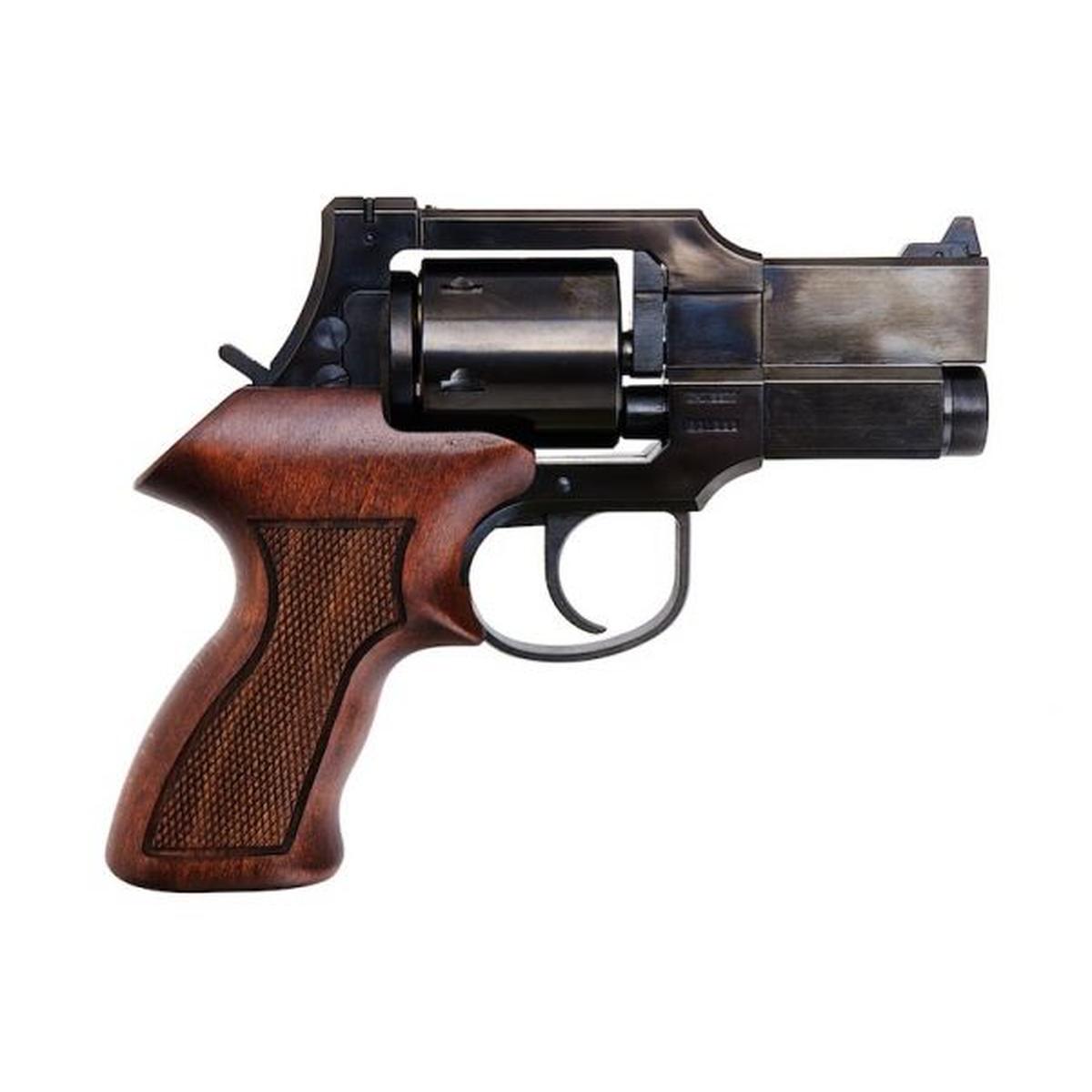 Marushin マテバ ガス リボルバー 3 インチ - W ディープ ブラック (ヘビーウェイト ウッド グリップ バージョン)-AIRSOFT GOGO エアガン・サバゲー用品通販