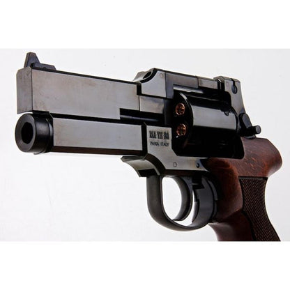 MARUSHIN マテバ ガス リボルバー 4 インチ - W ディープ ブラック (ヘビーウェイト ウッド グリップ バージョン)-AIRSOFT GOGO エアガン・サバゲー用品通販