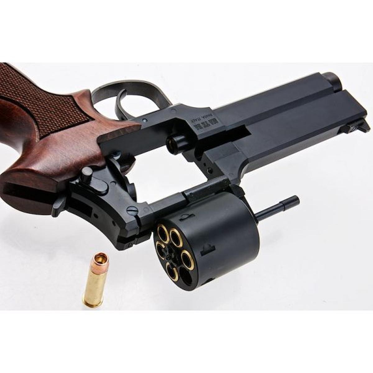 MARUSHIN マテバ ガス リボルバー 5 インチ - マット ブラック (ヘビーウェイト ウッド グリップ バージョン)-AIRSOFT GOGO エアガン・サバゲー用品通販