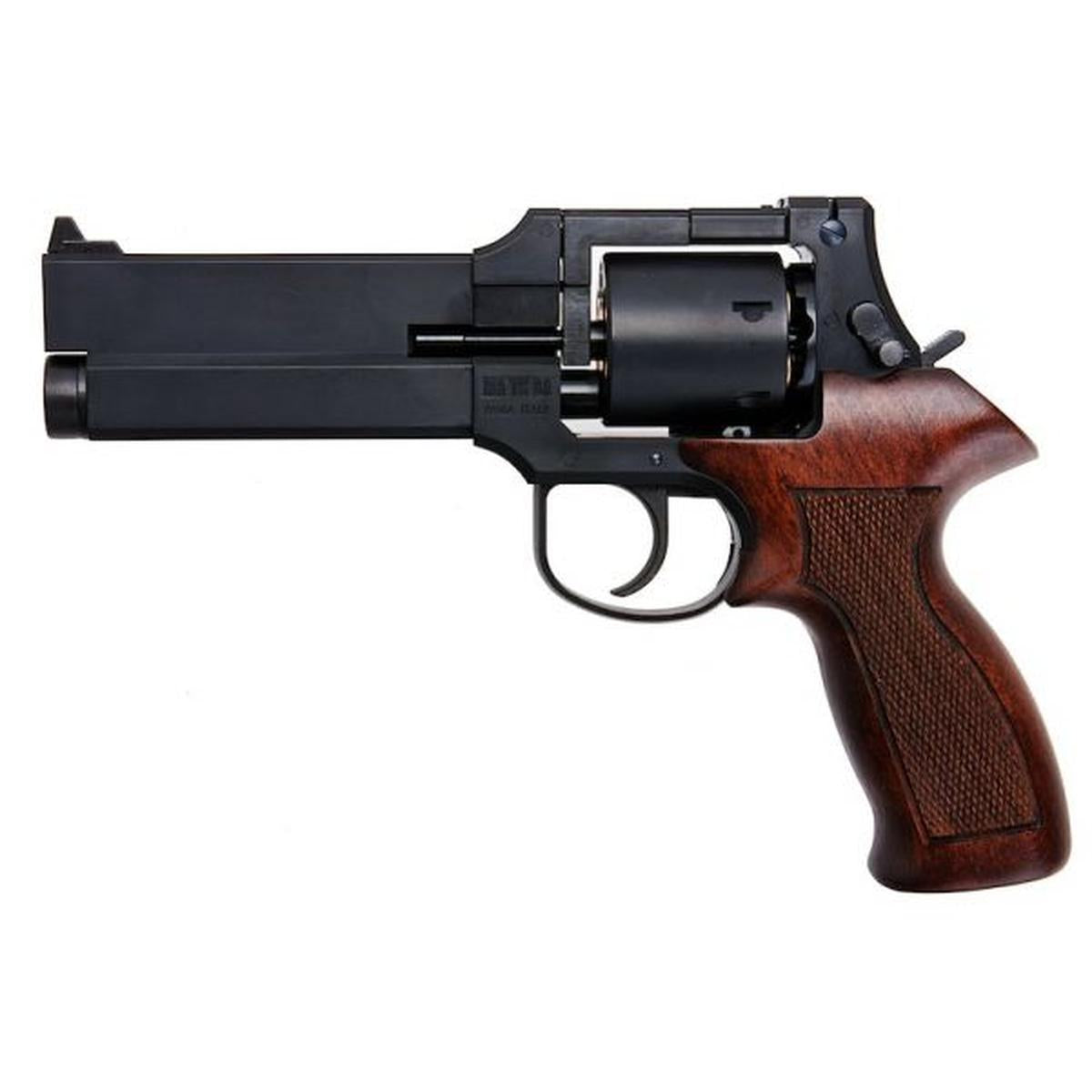 MARUSHIN マテバ ガス リボルバー 5 インチ - マット ブラック (ヘビーウェイト ウッド グリップ バージョン)-AIRSOFT GOGO エアガン・サバゲー用品通販