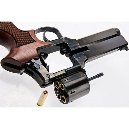 MARUSHIN マテバ ガス リボルバー 5 インチ - W ディープ ブラック (ヘビーウェイト ウッド グリップ バージョン)-AIRSOFT GOGO エアガン・サバゲー用品通販