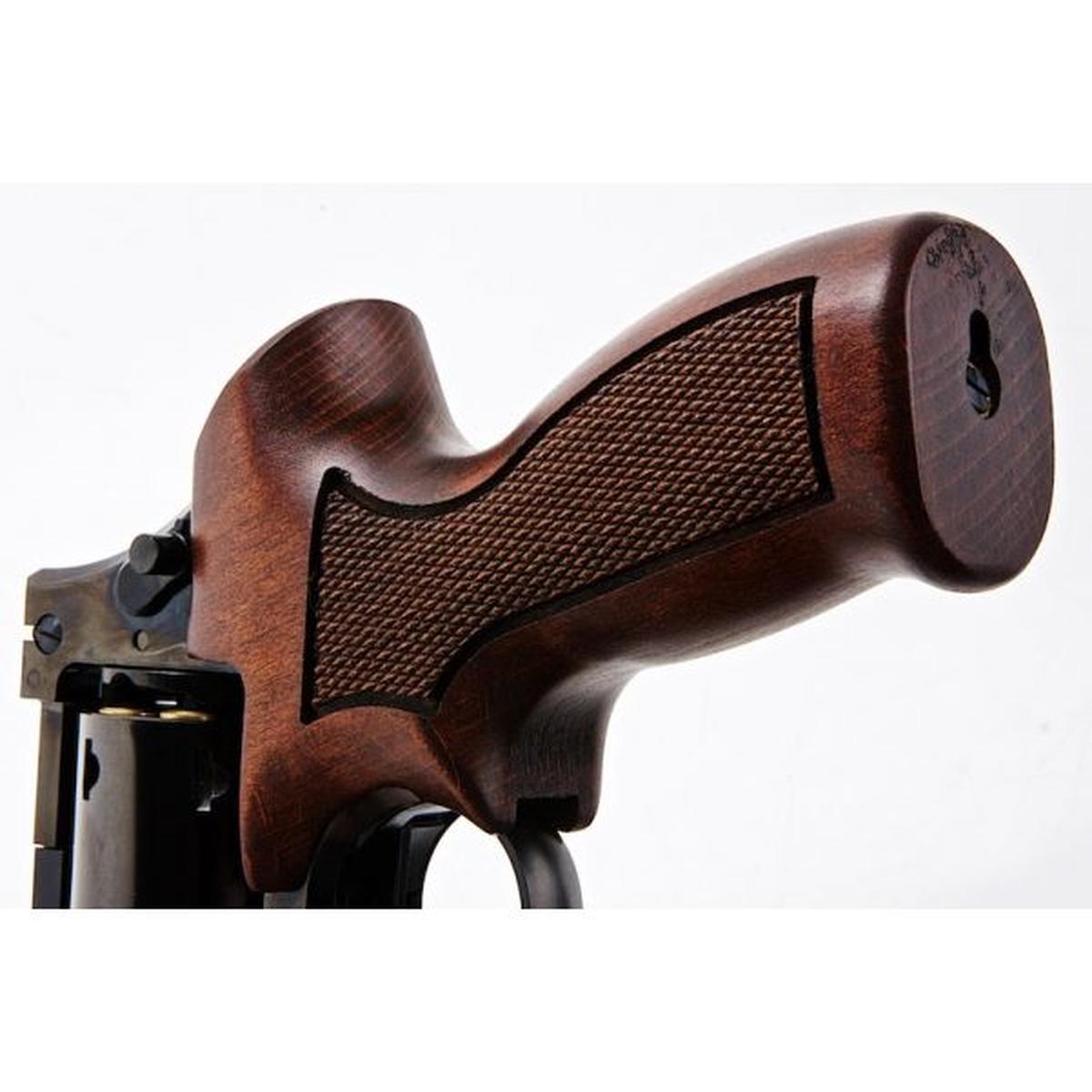 MARUSHIN マテバ ガス リボルバー 5 インチ - W ディープ ブラック (ヘビーウェイト ウッド グリップ バージョン)-AIRSOFT GOGO エアガン・サバゲー用品通販