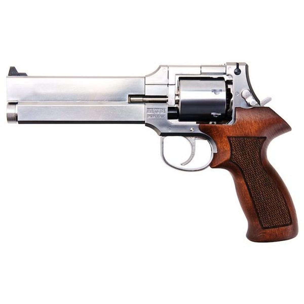 MARUSHIN マテバ ガス リボルバー 6 インチ - シルバー (ウッドグリップバージョン)-AIRSOFT GOGO エアガン・サバゲー用品通販