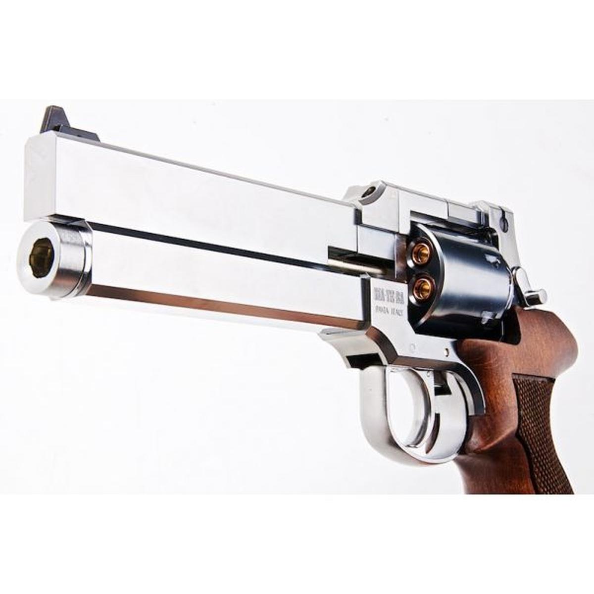 MARUSHIN マテバ ガス リボルバー 6 インチ - シルバー (ウッドグリップバージョン)-AIRSOFT GOGO エアガン・サバゲー用品通販