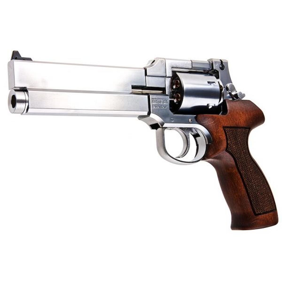 MARUSHIN マテバ ガス リボルバー 6 インチ - シルバー (ウッドグリップバージョン)-AIRSOFT GOGO エアガン・サバゲー用品通販