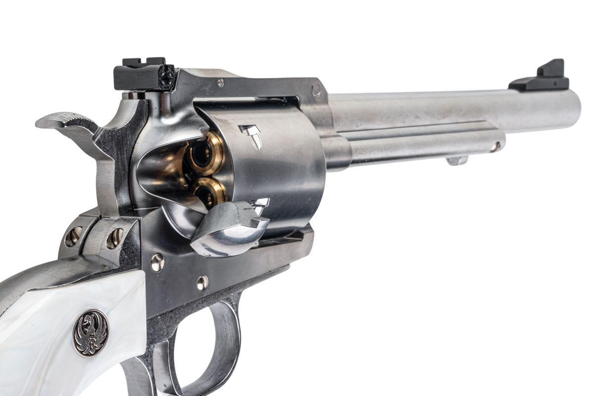 MARUSHIN スーパーブラックホーク ガスリボルバー（7.5インチ、ホワイトパールグリップ、Xカートリッジシリーズ） - 銀(ぎん)-AIRSOFT GOGO エアガン・サバゲー用品通販