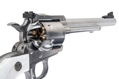 MARUSHIN スーパーブラックホーク ガスリボルバー（7.5インチ、ホワイトパールグリップ、Xカートリッジシリーズ） - 銀(ぎん)-AIRSOFT GOGO エアガン・サバゲー用品通販