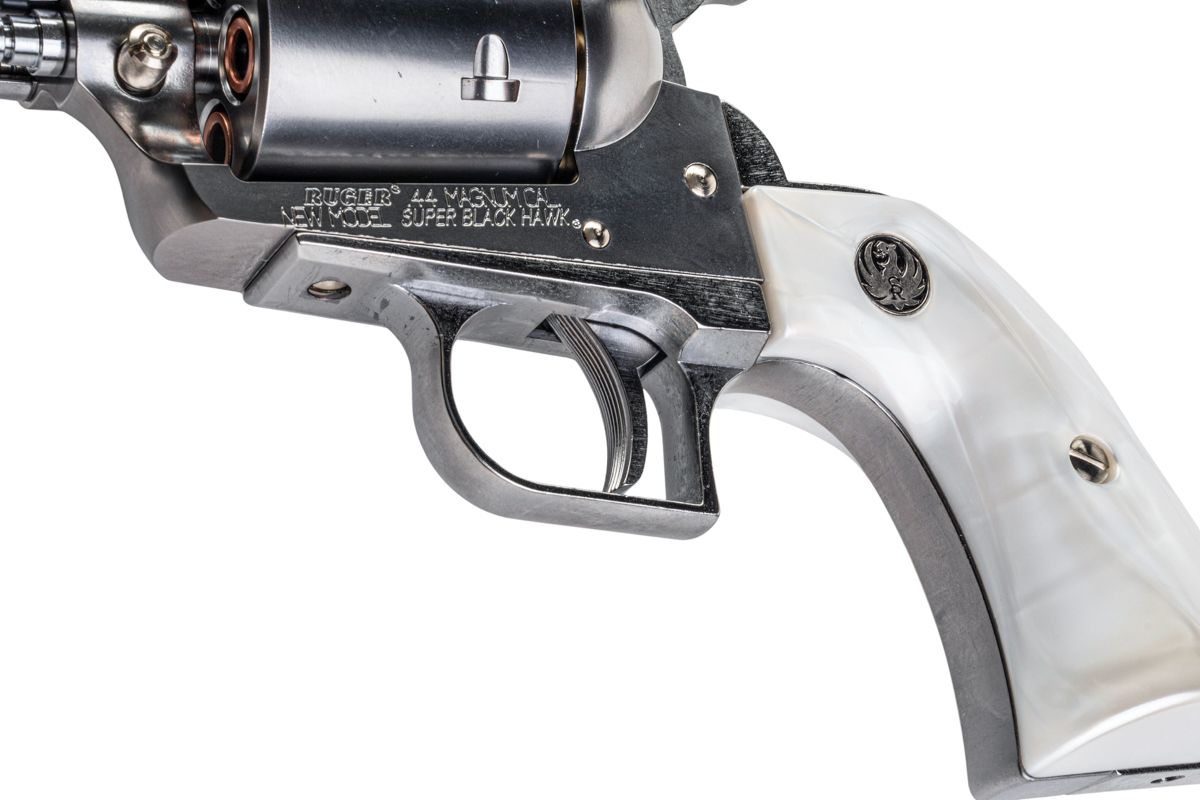 MARUSHIN スーパーブラックホーク ガスリボルバー（7.5インチ、ホワイトパールグリップ、Xカートリッジシリーズ） - 銀(ぎん)-AIRSOFT GOGO エアガン・サバゲー用品通販