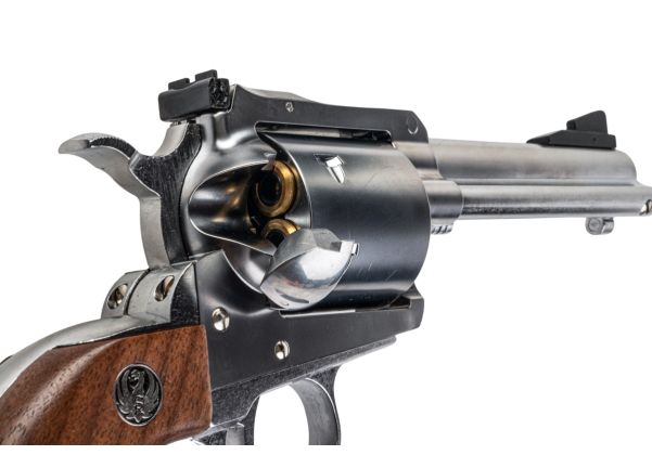 MARUSHIN スーパーブラックホーク ガスリボルバー（全長4.62インチ、木製グリップ、Xカートリッジシリーズ） - 銀(ぎん)-AIRSOFT GOGO エアガン・サバゲー用品通販