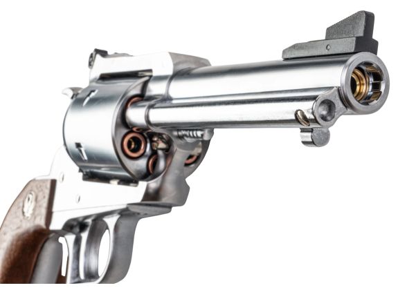 MARUSHIN スーパーブラックホーク ガスリボルバー（全長4.62インチ、木製グリップ、Xカートリッジシリーズ） - 銀(ぎん)-AIRSOFT GOGO エアガン・サバゲー用品通販