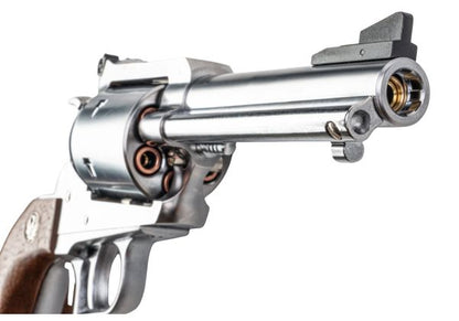 MARUSHIN スーパーブラックホーク ガスリボルバー（全長4.62インチ、木製グリップ、Xカートリッジシリーズ） - 銀(ぎん)-AIRSOFT GOGO エアガン・サバゲー用品通販