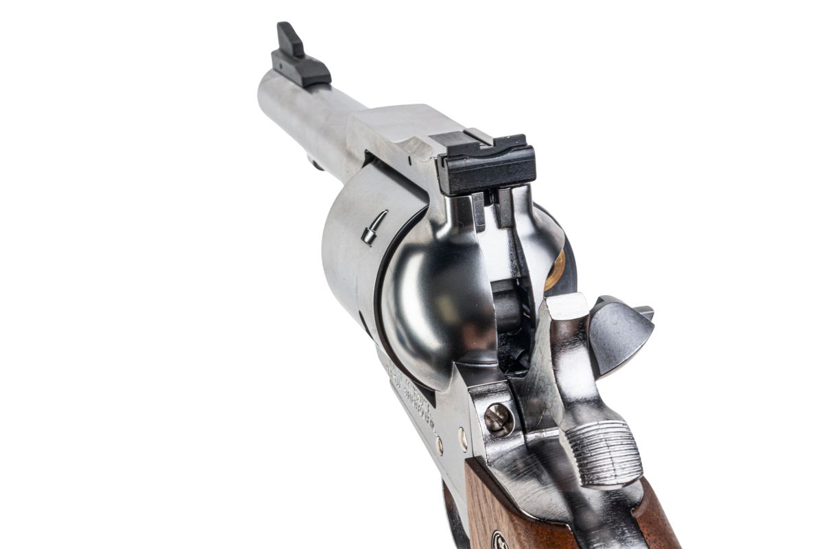MARUSHIN スーパーブラックホーク ガスリボルバー（全長4.62インチ、木製グリップ、Xカートリッジシリーズ） - 銀(ぎん)-AIRSOFT GOGO エアガン・サバゲー用品通販