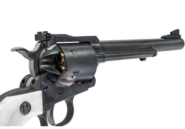 MARUSHIN スーパーブラックホーク ガスリボルバー（全長4.62インチ、ホワイトパールグリップ、Xカートリッジシリーズ） - 銀(ぎん)-AIRSOFT GOGO エアガン・サバゲー用品通販
