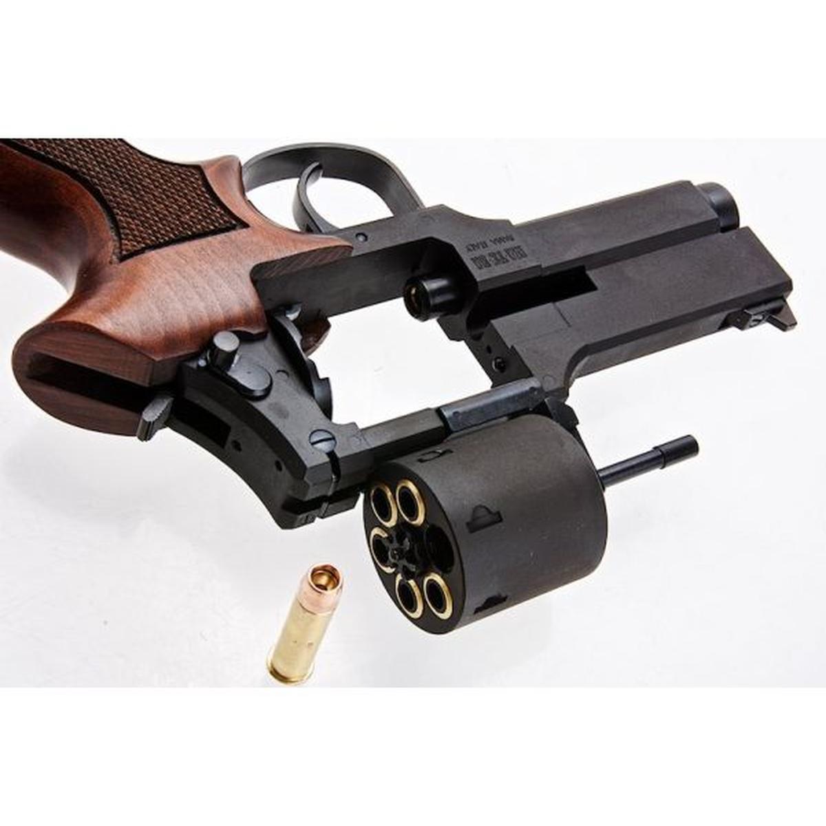 MARUSHINマテバ ガス リボルバー 4 インチ - ブラック (ヘビーウェイト ウッド グリップ バージョン)-AIRSOFT GOGO エアガン・サバゲー用品通販