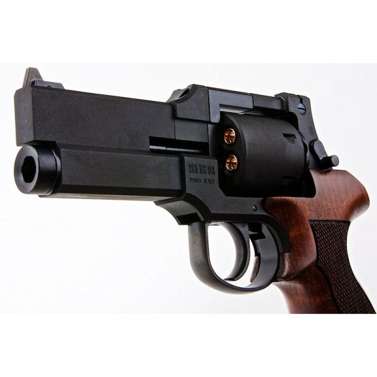 MARUSHINマテバ ガス リボルバー 4 インチ - ブラック (ヘビーウェイト ウッド グリップ バージョン)-AIRSOFT GOGO エアガン・サバゲー用品通販