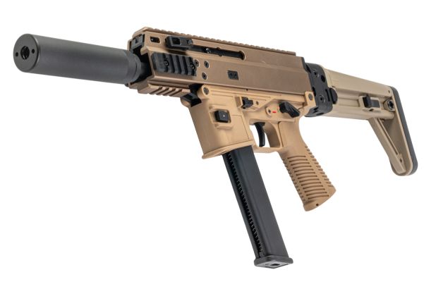 Maruyama SCW-9 Pro G GBBエアソフトSMG（MBTストック付き） - タンデラックスエディション-AIRSOFT GOGO エアガン・サバゲー用品通販