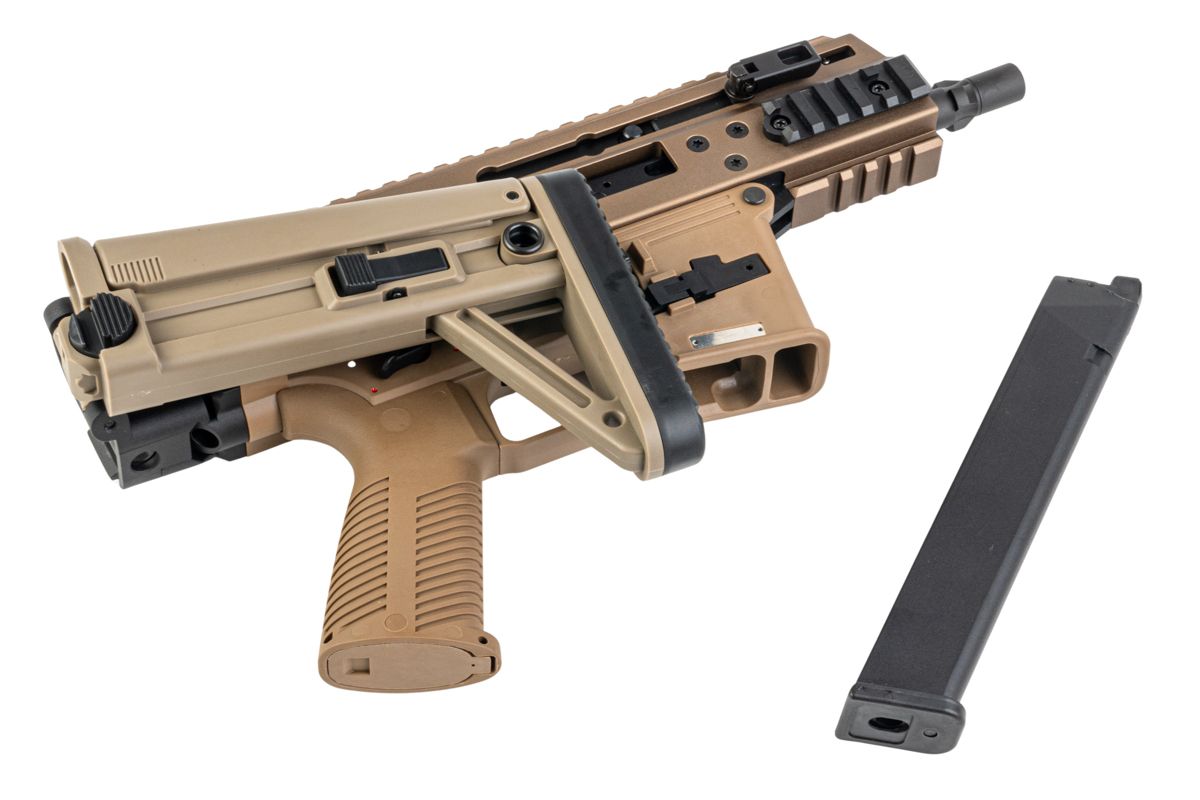 MaruyamaSCW-9 Pro G GBBエアソフトSMG（MBTストック付き） - タン-AIRSOFT GOGO エアガン・サバゲー用品通販