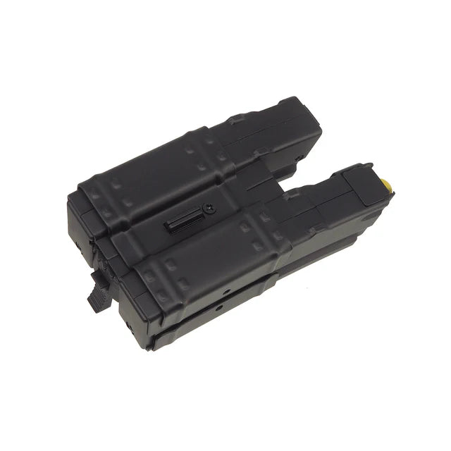 MIC 250 ラウンド ダブル ショート マガジン MP5 AEG 用 (MAG-RC111) - ブラック-AIRSOFT GOGO エアガン・サバゲー用品通販