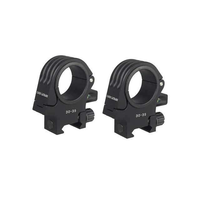MIC Canis 30-35mm径スコープマウントリング (MT-0158) - ブラック-AIRSOFT GOGO エアガン・サバゲー用品通販