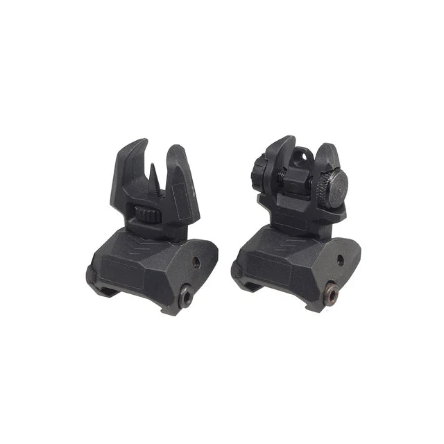 MIC FAB スタイル フリップアップ バックアップ サイト (MIC-SG0014A) - ブラック-AIRSOFT GOGO エアガン・サバゲー用品通販