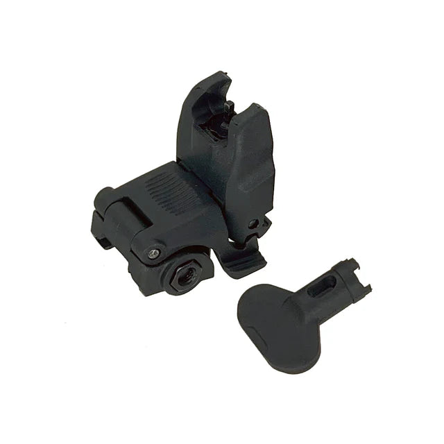 MIC フリップアップフロントサイト 20mmレイル用 (MIC-BUS-F) - ブラック-AIRSOFT GOGO エアガン・サバゲー用品通販