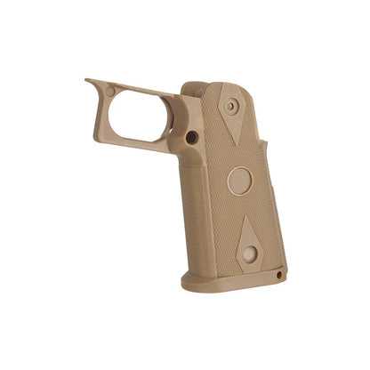 MIC カスタム ピストルグリップ マルイ / WE ハイキャパ エアソフトガン用 (MIC-AB151) - タン/黄褐-AIRSOFT GOGO エアガン・サバゲー用品通販